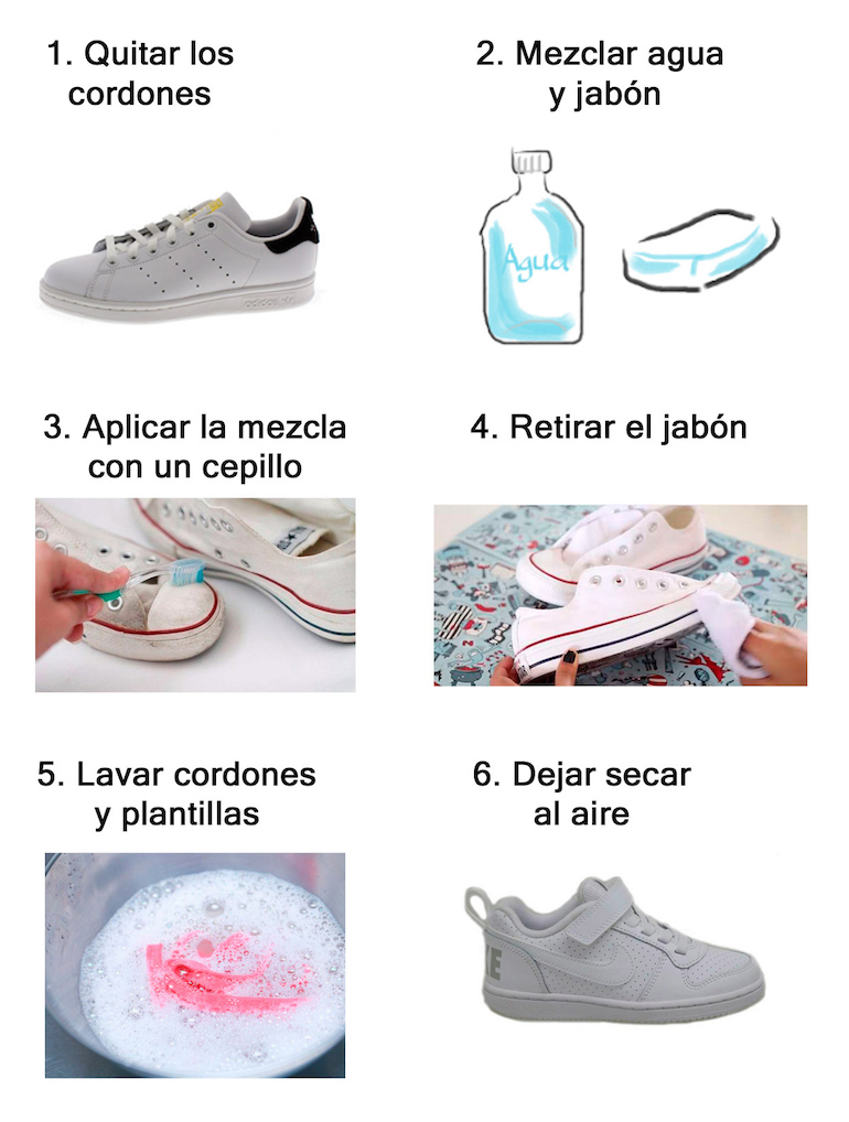 como limpiar zapatillas blancas 1