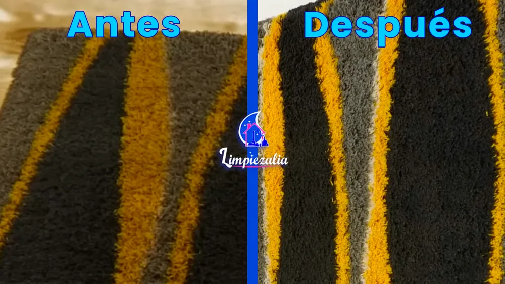 Antes y después del lavado de alfombras en Lima