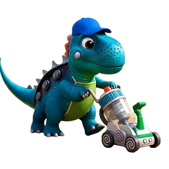 Limpiezaurio, la mascota de Limpiezalia
